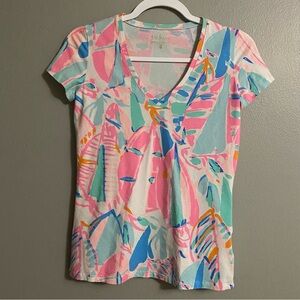 Lilly Pulitzer Tee Extra Small Pink Blue Mint